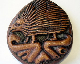 Hedgehog Wall Plaque, English Medieval.