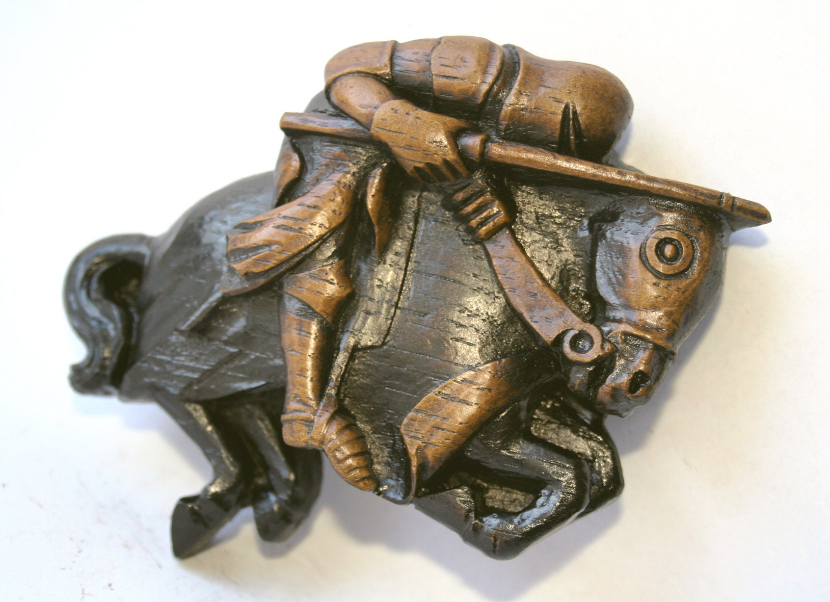 Knight On Horse - Reproduction Medieval Cathedral Carving