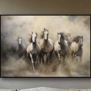 Horse Oil Painting, 100% Hand Painted, Textured Painting, Abstract Oil Painting, Acrylic Painting, Wall Decor Living Room, Office Wall Art