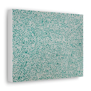 Forever groenblauw abstract canvas - muurkunst decor, woondecoratie, hedendaagse kunst, moderne muur hangen, uniek cadeau-idee
