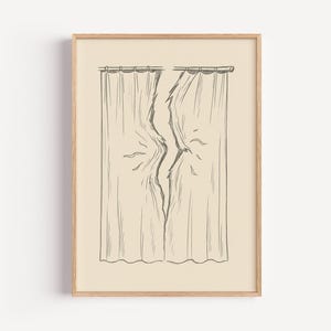 Velo de templo rasgado, arte minimalista, lámina de Semana Santa, está terminado, descarga digital