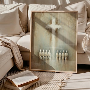 Minimalistic Christian Art | Bible Verse Poster, Modern Wall Art, Abstract Prints, Inspirational Home Decor, Faith & Hope