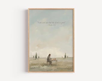 Psalm 34:8, Christian Wall Art Taste and See God's Goodness, Religious Decor