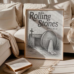 Rolling Stones Easter Art: Jesus Christ Christian Home Decor