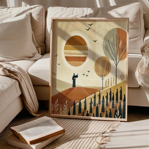 Jesus Feeds the 5000 - Abstract Art Print, Bible Sketches, Miraculous Loaves & Fish, Inspirational Home Decor