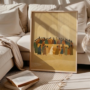 Wedding at Cana Bible Art Print: Jesus Water to Wine Sketch (Digital Download