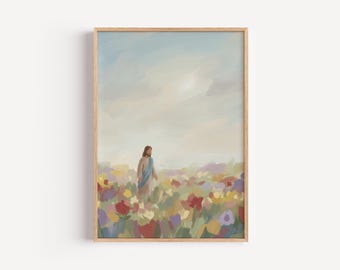 Jesus wildflower, consider the lilies, instant download, god is good, christian wall art