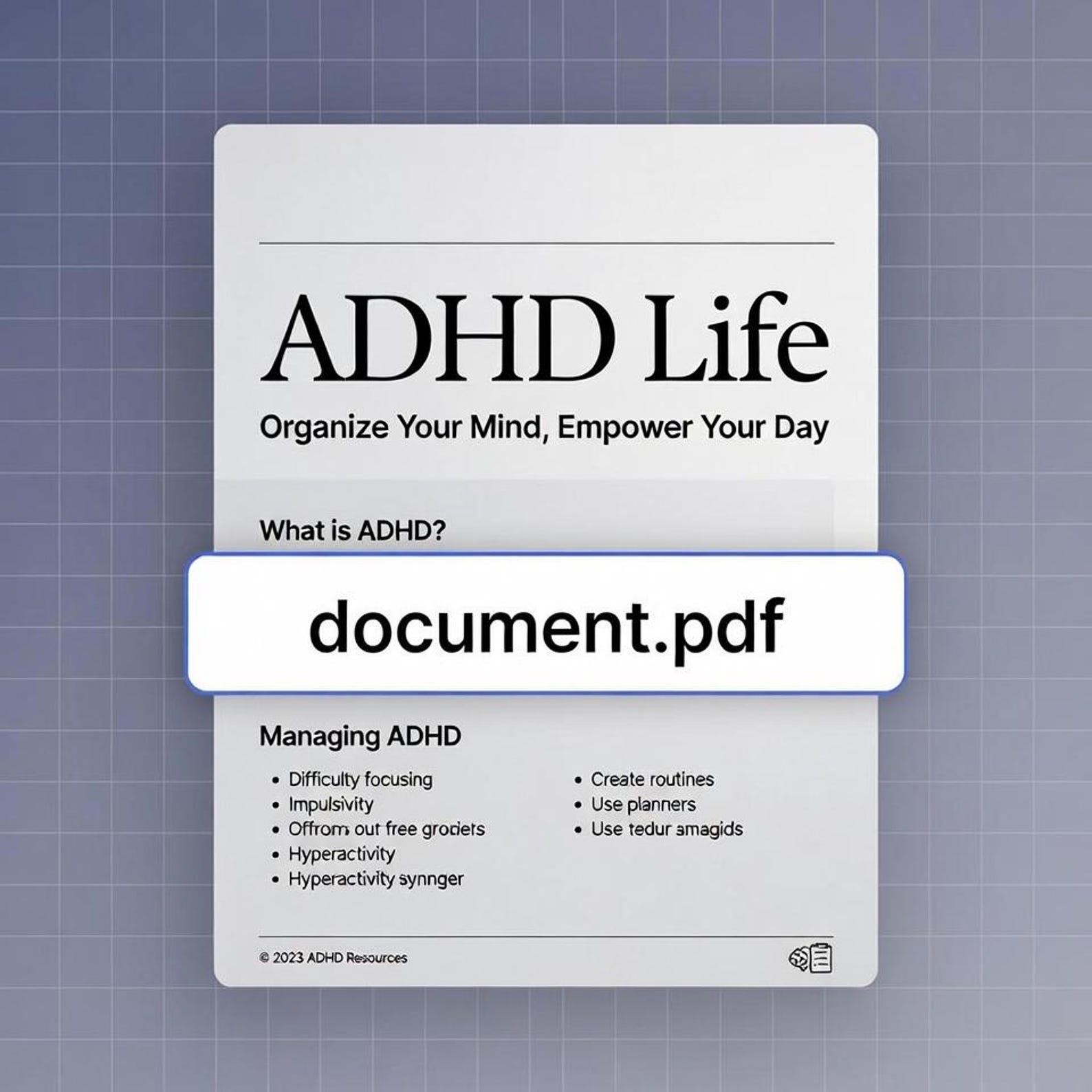 ADHD Life Planner Printable PDF, Digital Daily Organizer for Focus ...
