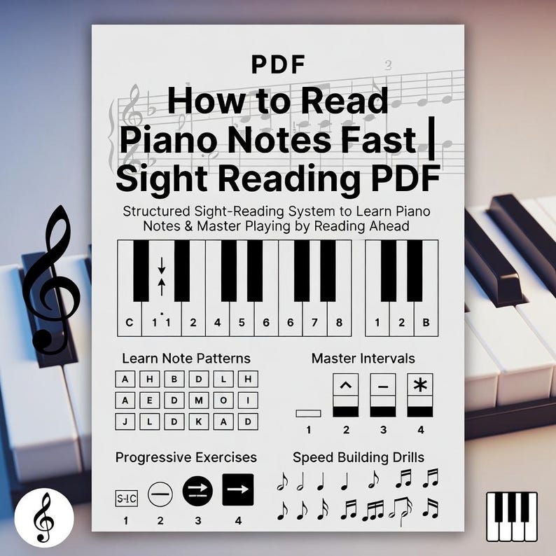 How to Read Piano Notes Fast | Sight Reading Digital Guide PDF - Etsy ...
