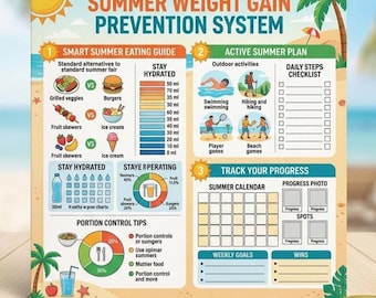 Summer Weight Gain Prevention System: Smart Eating, Activity Plan (PDF Guide)