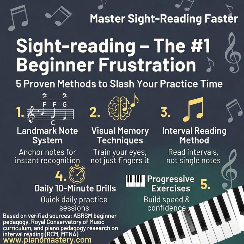 How to Read Piano Notes Fast | Sight Reading Digital Guide PDF - Etsy ...
