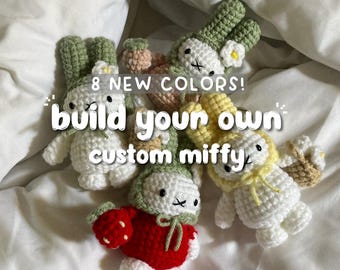 Build Your Own : CUSTOM Bunny Miffy Keychain | Cute Handmade Crochet Miffy Keychain Amigurumi