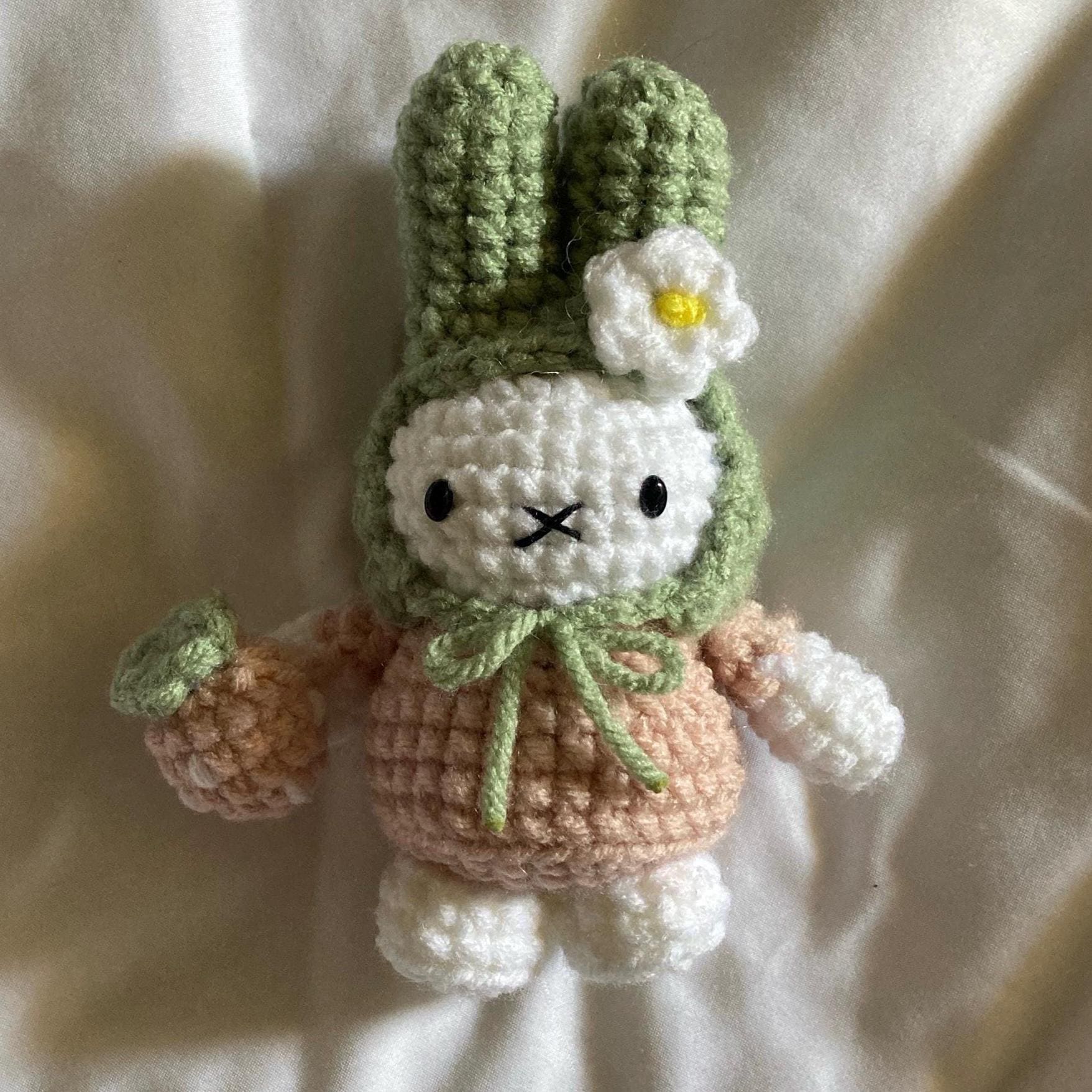 Bunny Keychain | Cute Handmade Crochet Strawberry/basket Amigurumi