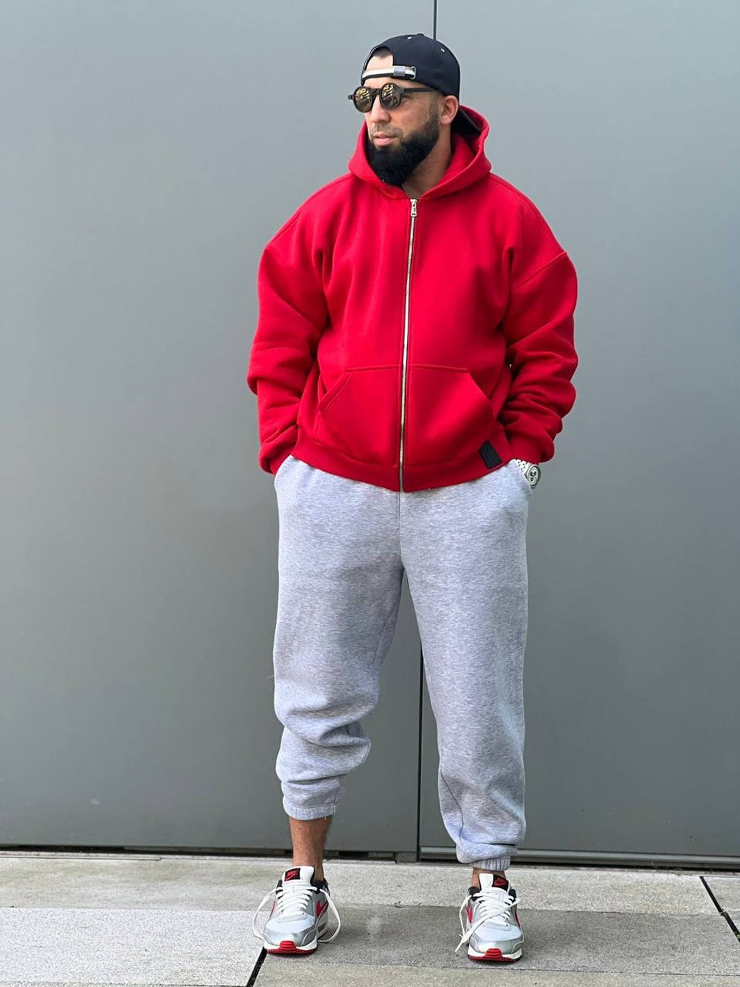 LNWUY Men Winter Warm Fleece One Piece Hooded Jumpsuits