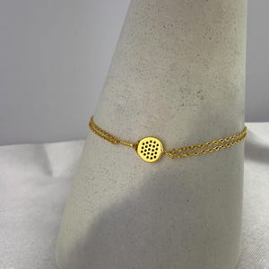 925 Sterling Silver Padel Racket Bracelet | Paddle | Sport Pendant | Gift for Athletes | Double Strand Bracelet
