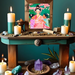 Goddess Quan Yin Digital Art | Compassion Altar Decor | Divine Feminine Healing | Buddhist Printable Wall Art | Mercy & Grace Download