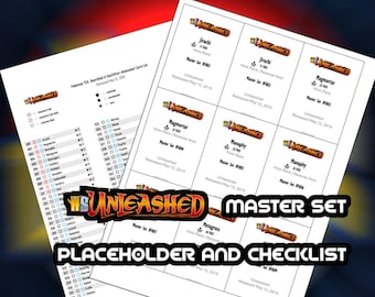 Pokemon TCG HS Unleashed Set Binder Placeholder and Checklist Master Card List Digital Download HeartGold & SoulSilver