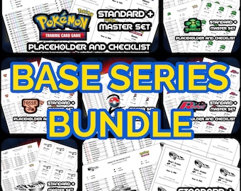 Pokemon TCG Base SERIES BUNDLE Set Binder Placeholders and Checklists Master Card List Digital Download 1st Edition Shadowless Unlimited