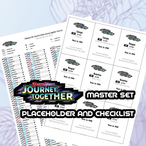 Pokemon TCG Journey Together Set Binder Placeholder and Checklist Master Card List Digital Download Scarlet & Violet - Etsy UK Pokemon TCG Journey Together Set Binder Placeholder and Checklist Master Card List Digital Download Scarlet & Violet - Etsy UK