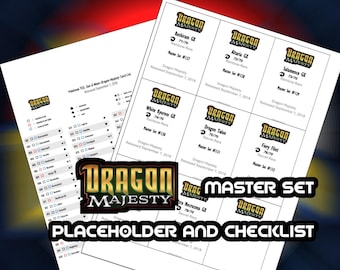 Pokemon TCG Dragon Majesty Set Binder Placeholder and Checklist Master Card List Digital Download Sun and Moon
