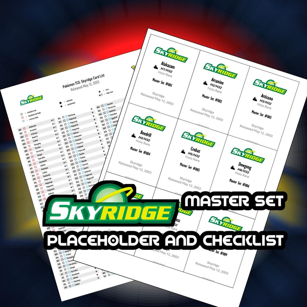 skyridge booster box card list Vintage Pokmon Pack Pokemon EX Skyridge Blister Pack