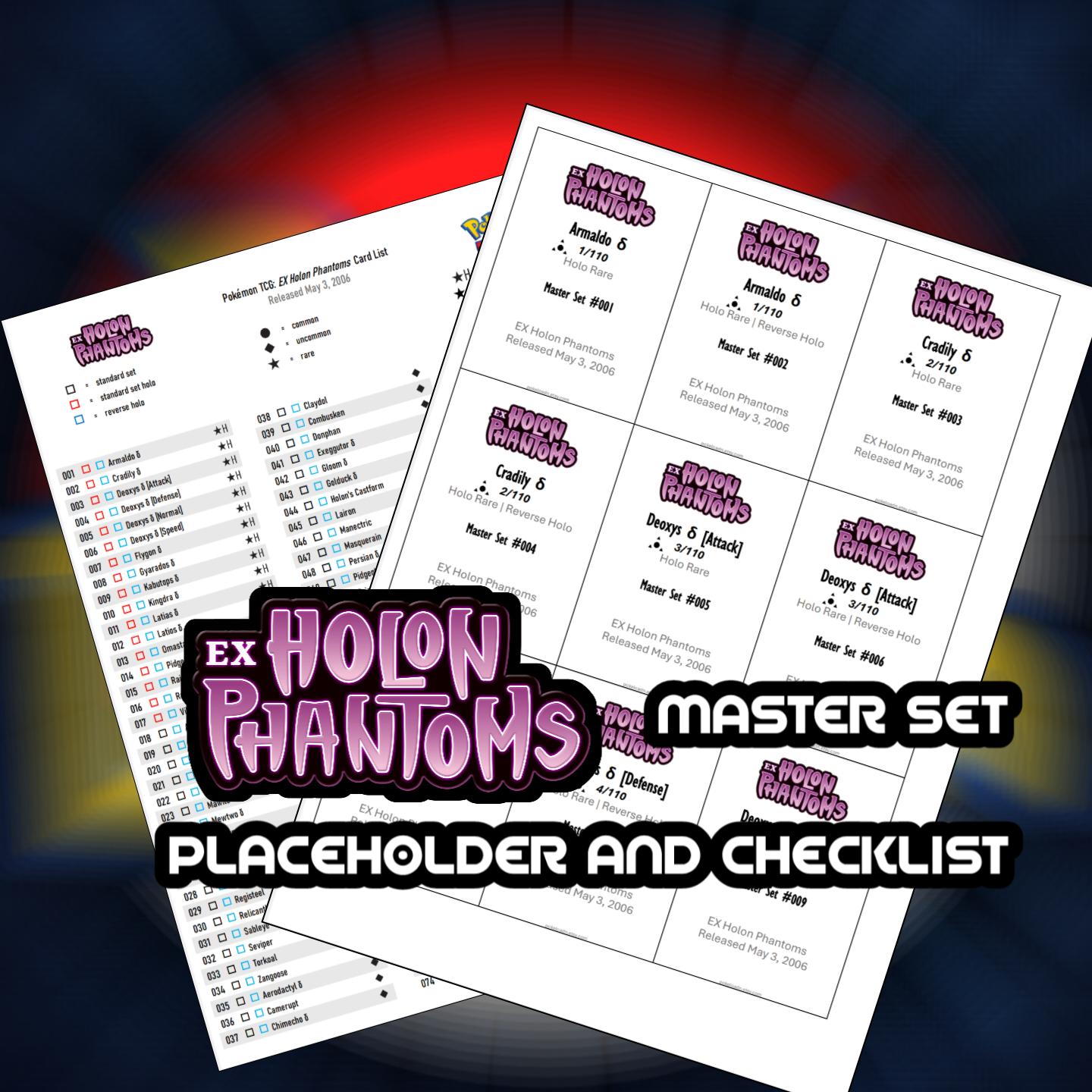 Pokemon TCG EX Holon Phantoms Set Binder Placeholder and Checklist Master Card List Digital Download - Etsy Pokemon TCG EX Holon Phantoms Set Binder Placeholder and Checklist Master Card List Digital Download - Etsy