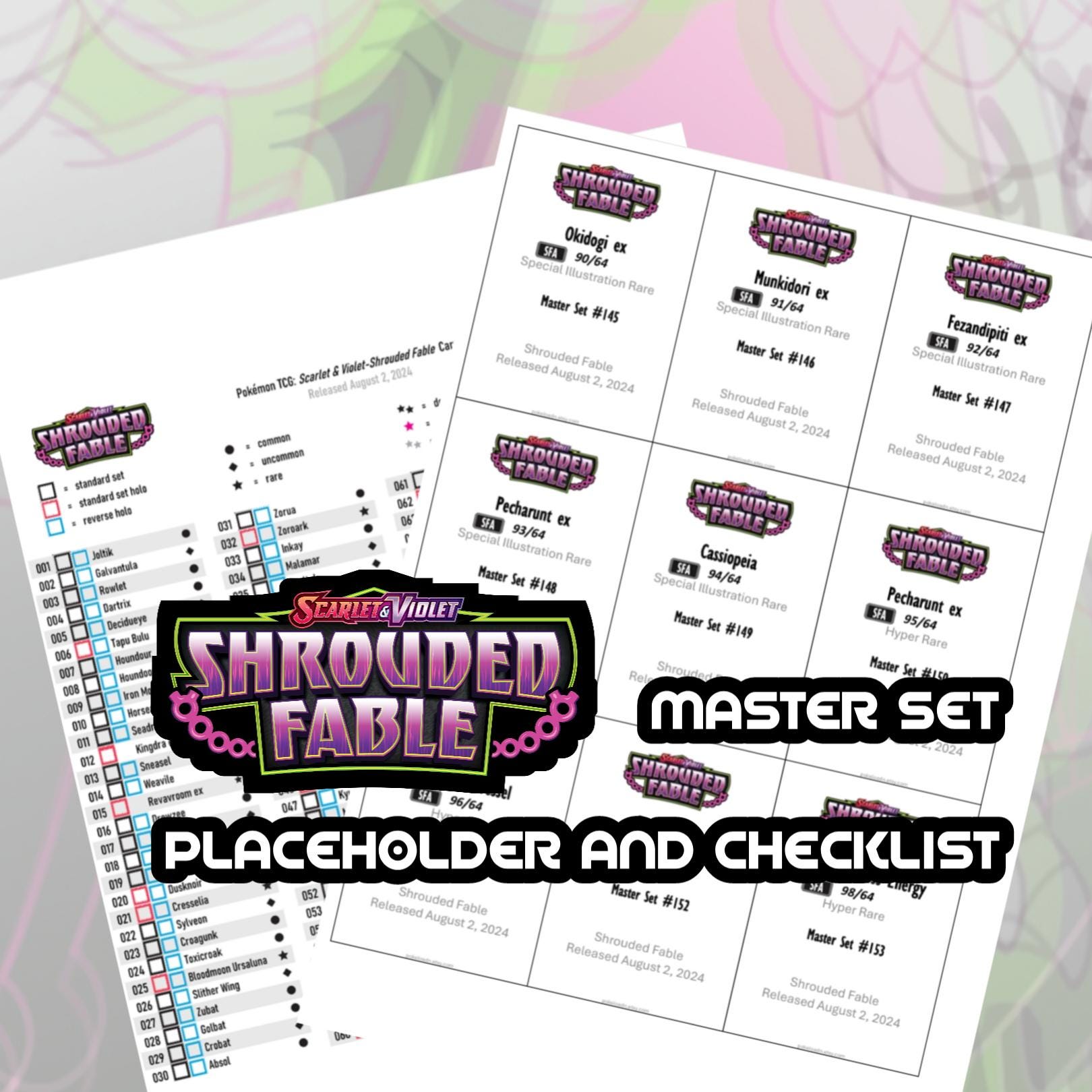 Pokemon TCG Shrouded Fable Set Binder Placeholder and Checklist Master Card List Digital Download Scarlet & Violet - Etsy Pokemon TCG Shrouded Fable Set Binder Placeholder and Checklist Master Card List Digital Download Scarlet & Violet - Etsy