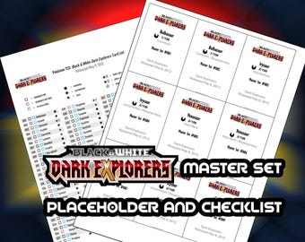 Pokemon TCG EX Ruby and Sapphire Set Binder Placeholder and Checklist  Master Card List Digital Download - Etsy