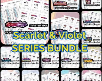 Pokemon TCG Scarlet & Violet SERIES BUNDLE Set Binder Placeholders and Checklists Master Card List Digital Download