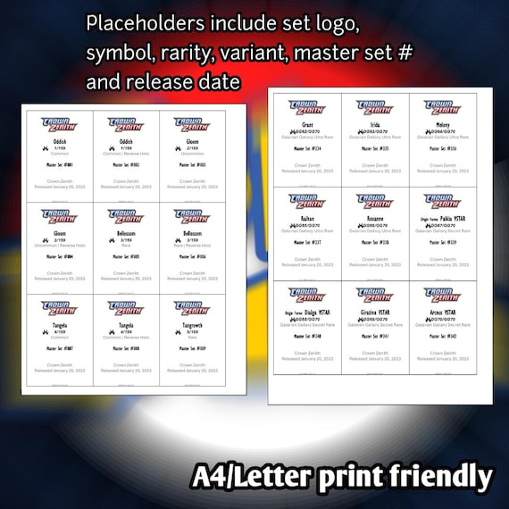 Pokemon TCG Crown Zenith Binder Placeholder and Checklist Master Card List Digital Download Sword and Shield - Etsy Pokemon TCG Crown Zenith Binder Placeholder and Checklist Master Card List Digital Download Sword and Shield - Etsy
