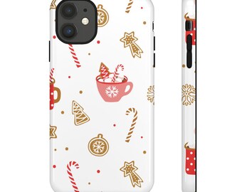 Christmas Phone Case A, Christmas phone case, Holiday phone case, Festive phone cover, Christmas-themed phone case, Santa phone case, Winter