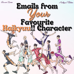 Correos electrónicos de los personajes de HAIKYUU!!: correos electrónicos personalizados de tus personajes favoritos de Haikyuu!!