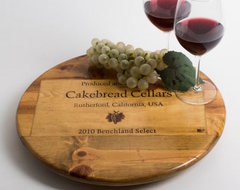 Cakebread Cellars Wine Crate Lazy Susan with Grape Image