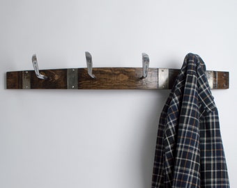 Golf Club Wine Barrel Coat Rack, Choice of Finish