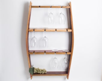 Wine Barrel Glass Rack