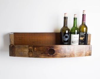 Wine Barrel Bottle Shelf