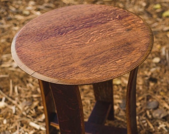 Barrel Top Accent Table