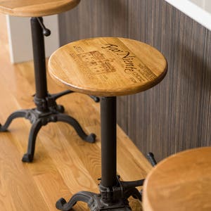 Wine Crate Adjustable Stool, Choice of Crate