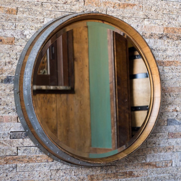 Napa Valley Wine Barrel Mirror