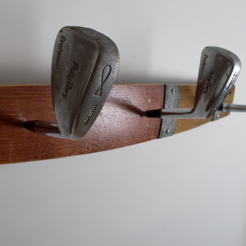 Golf Club Wine Barrel Coat Rack Choice of Finish Etsy