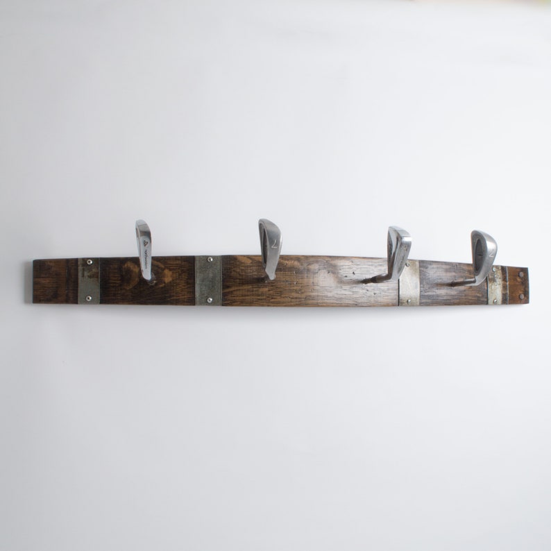 Golf Club Wine Barrel Coat Rack Choice of Finish Etsy