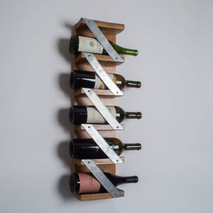 Modern Industrial Wall Wine Rack image 2