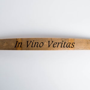 In Vino Veritas Barrel Stave Cellar Sign image 1