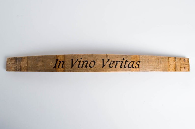 In Vino Veritas Barrel Stave Cellar Sign image 1