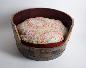 Wine Barrel Dog Bed