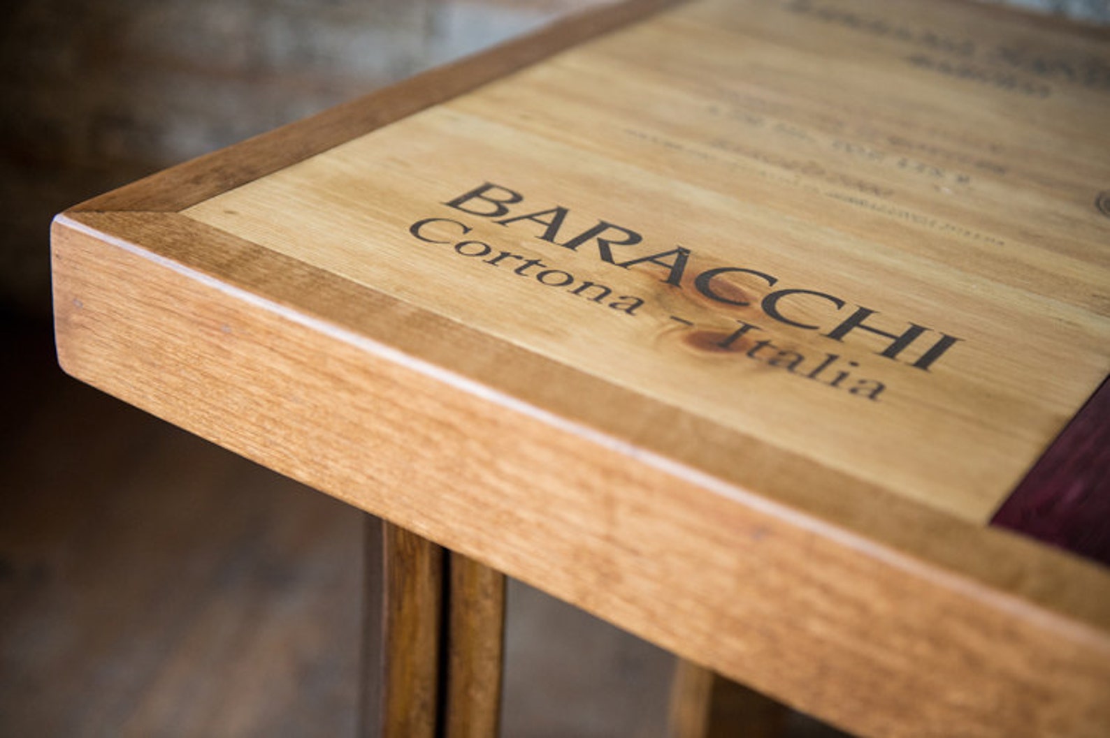 Wine Crate Coffee Table With Barrel Stave Legs - Etsy