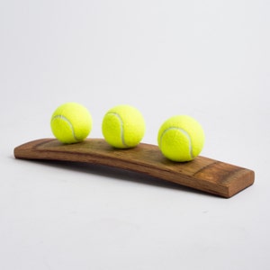 3 Tennis Ball Wine Barrel Display