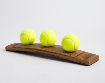 3 Tennis Ball Wine Barrel Display