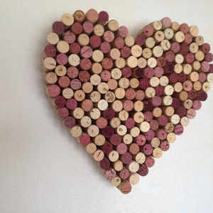 DIY Wine Cork Heart Frame -Solid