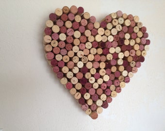 DIY Wine Cork Heart Frame -Solid